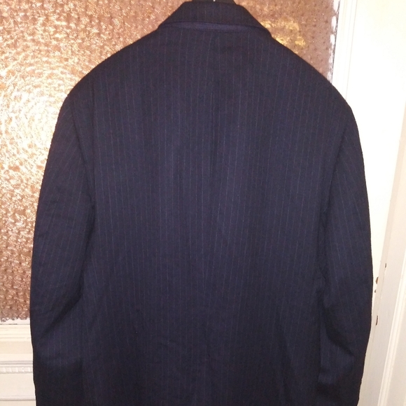 Jos. A Bank Navy Blue White Stripe Blazer 42 Reg - Picture 4 of 4